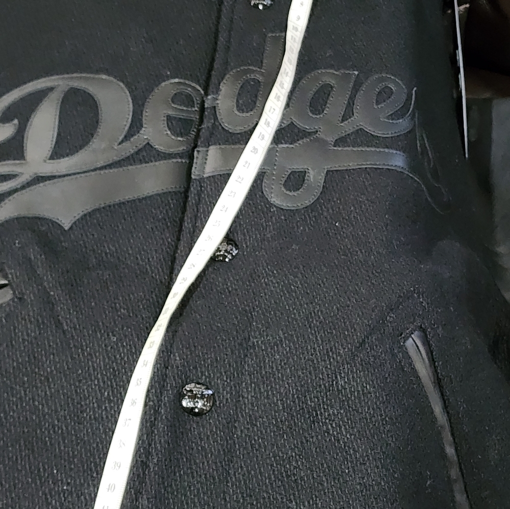 Women Ralph Lauren Black  Dodgers MLB Varsity Jacket Sz S